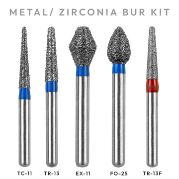 Metal/ Zirconia BUR Kit (TC-11, TR-13, EX-11, FO-25, TR-13F)