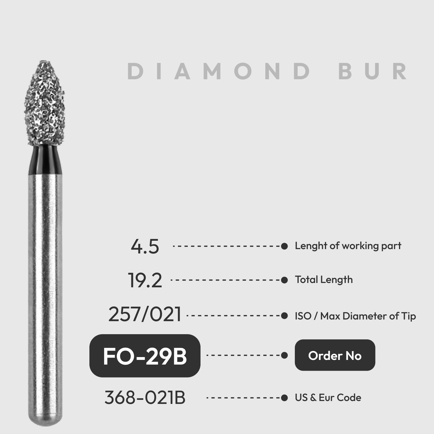 Diamond Burs FO-29B