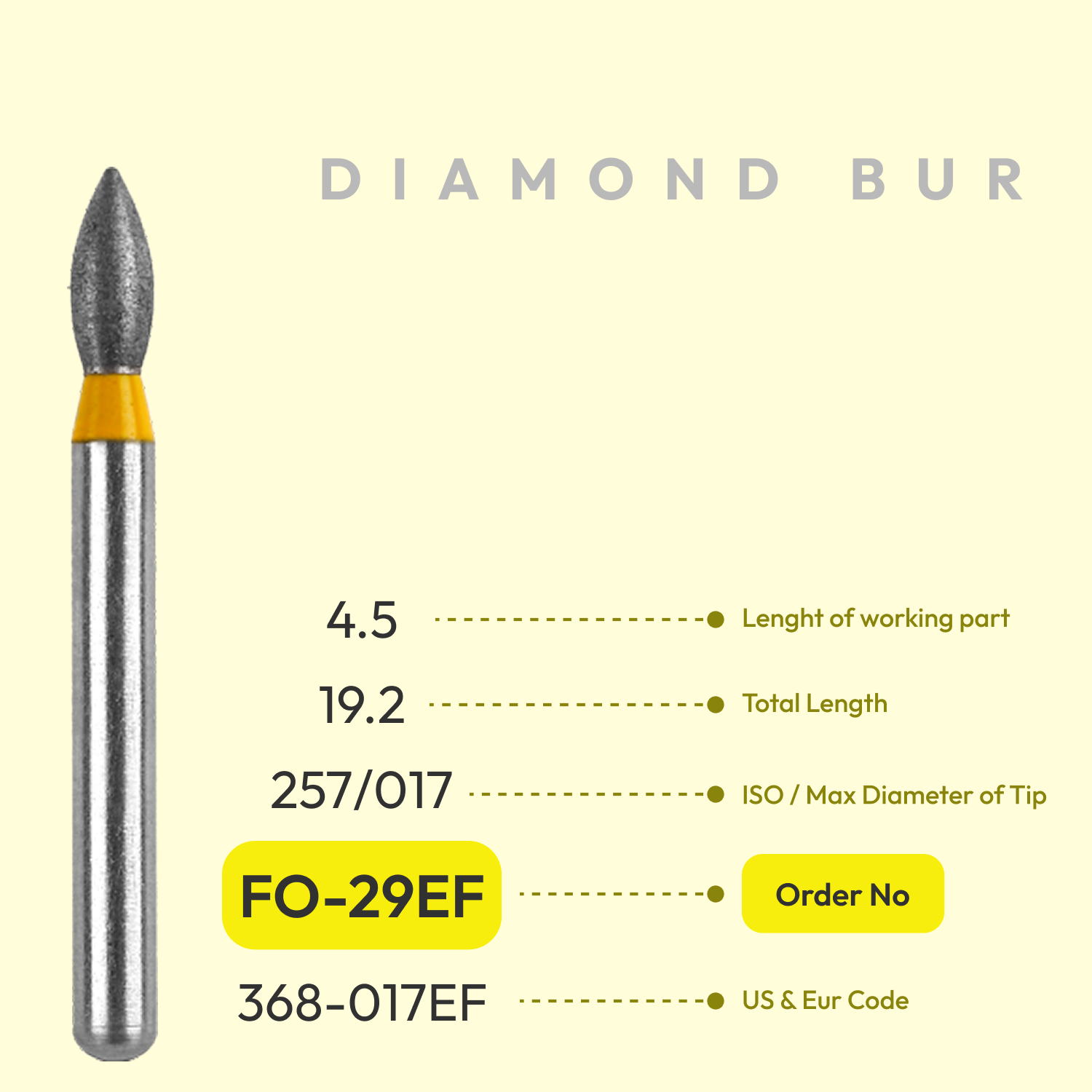 Diamond Burs FO-29EF