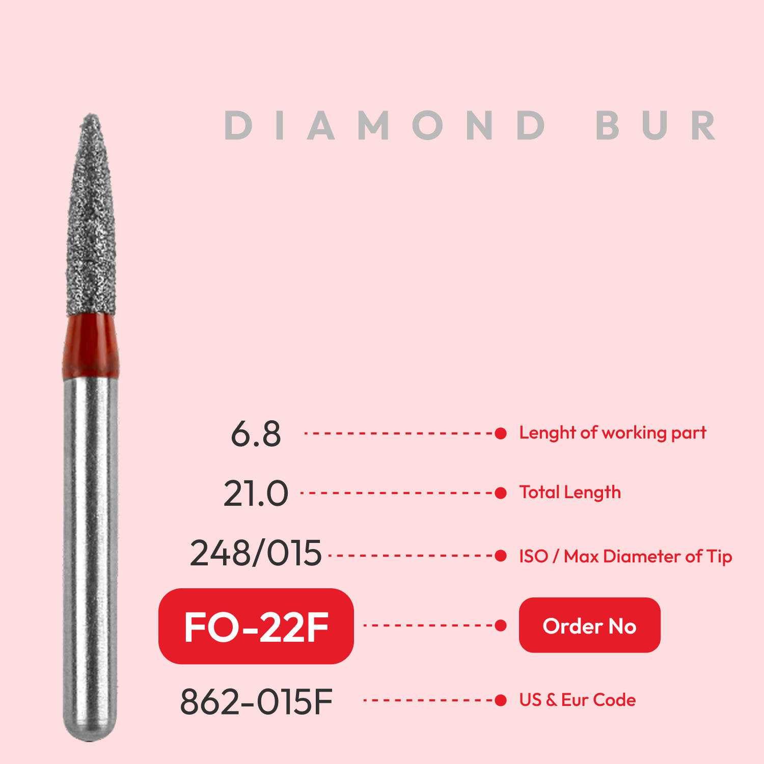Diamond Burs FO-22F
