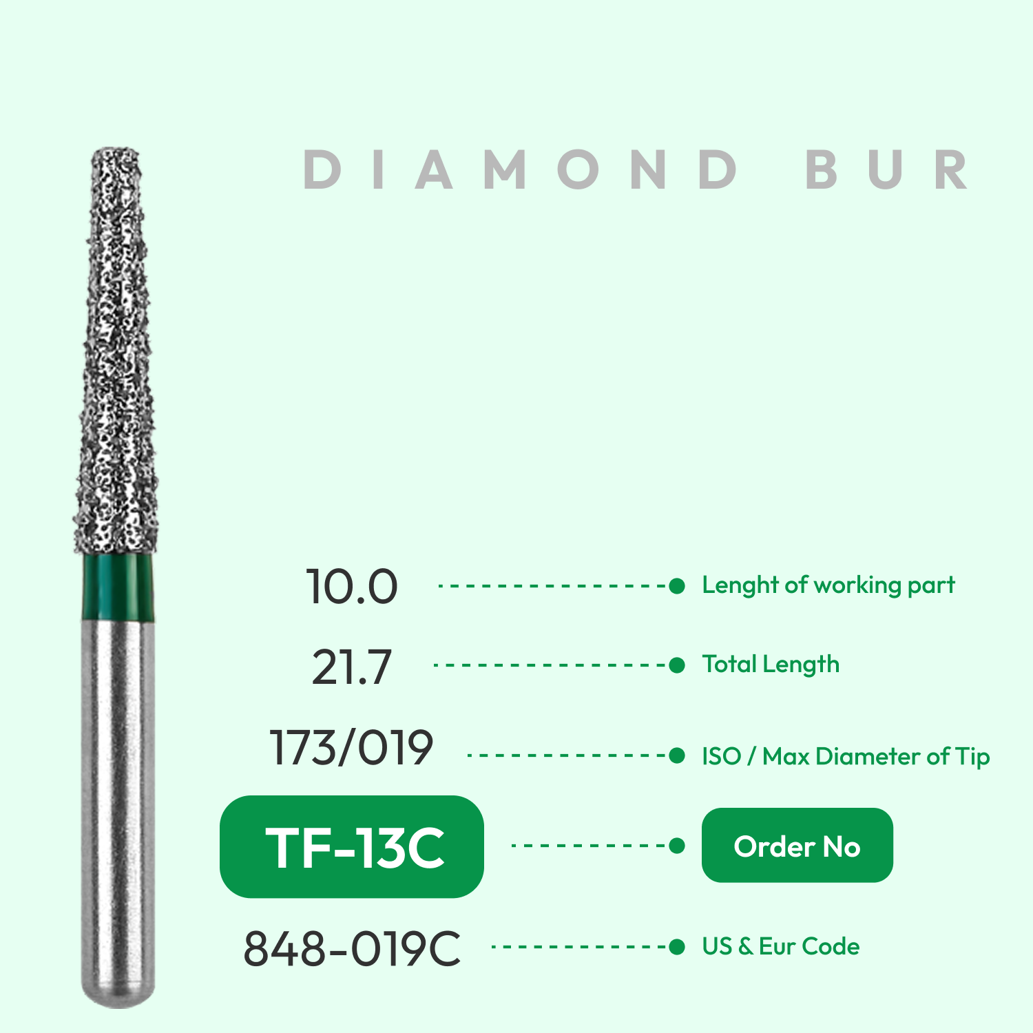 Diamond Burs TF-13C
