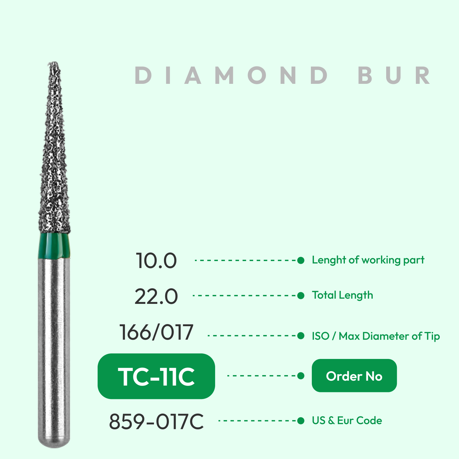 Diamond Burs TC-11C