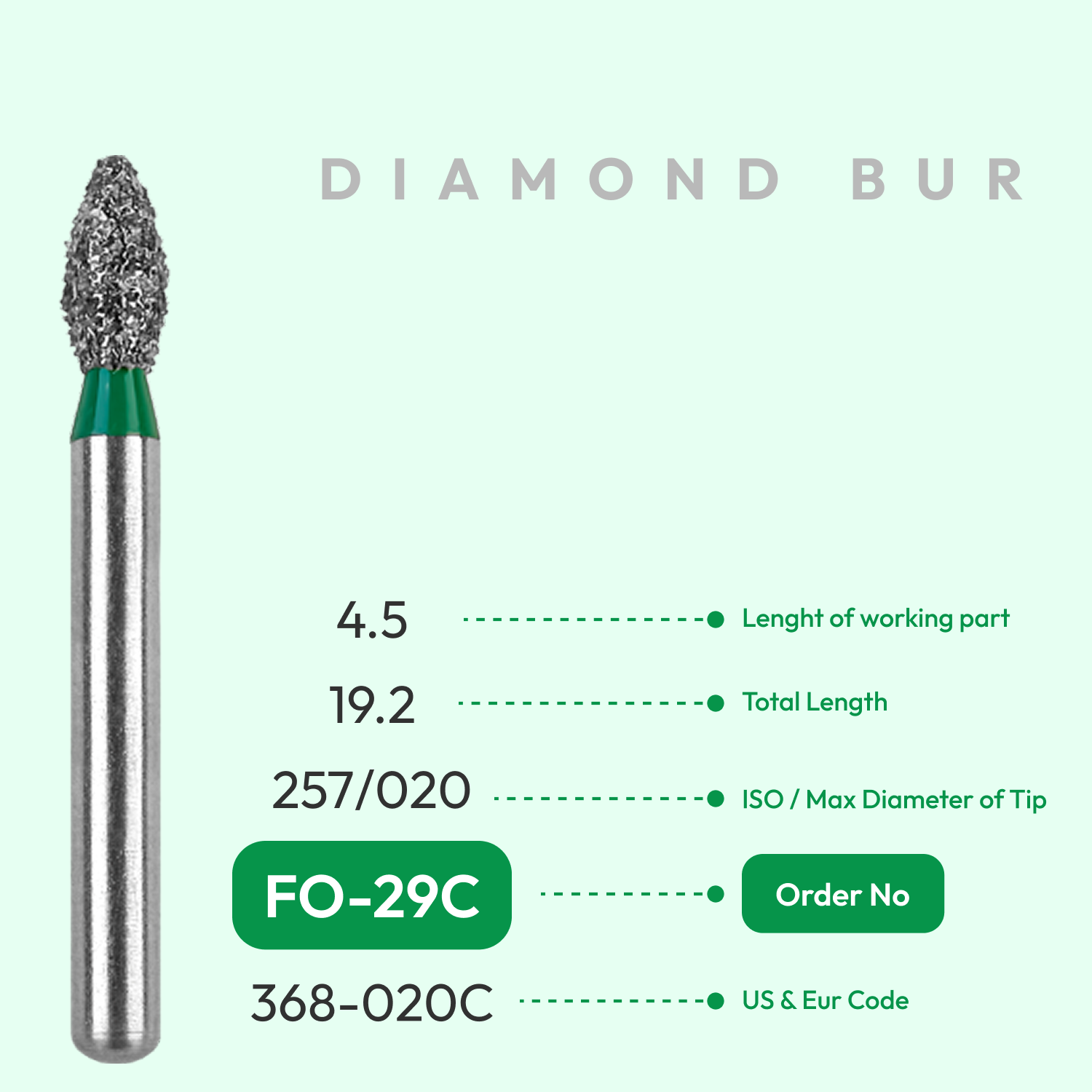 Diamond Burs FO-29C