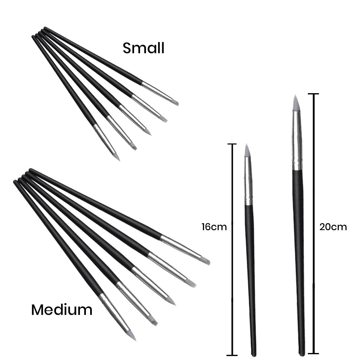 Composite Silicone Brushes Set Of 5